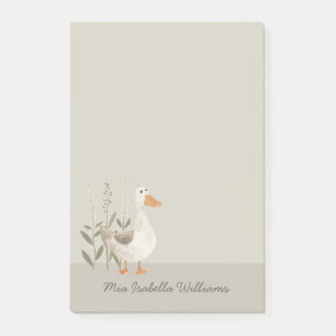 Post-it® Oie d'aquarelle mignonne personnalisable