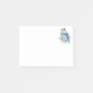 Post-it® Oiseau geai bleu à l'aquarelle myrtilles Art de ca