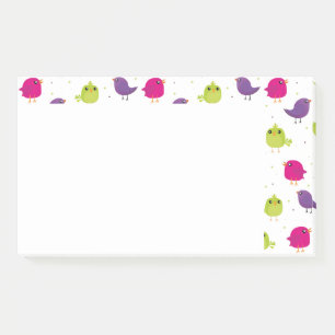 Post-it® Oiseaux colorés mignons  