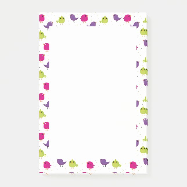 Post-it® Oiseaux colorés mignons  (Devant)