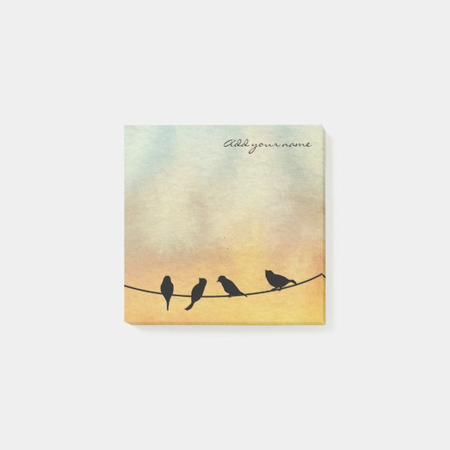 Post-it® Oiseaux sur un fil (Devant)