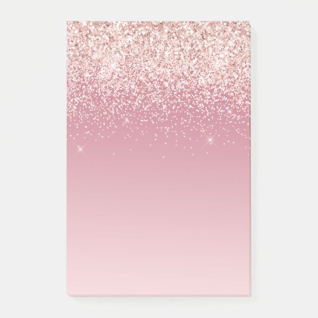 Post-it® Ombre de la Parties scintillant rose Glitz (Devant)