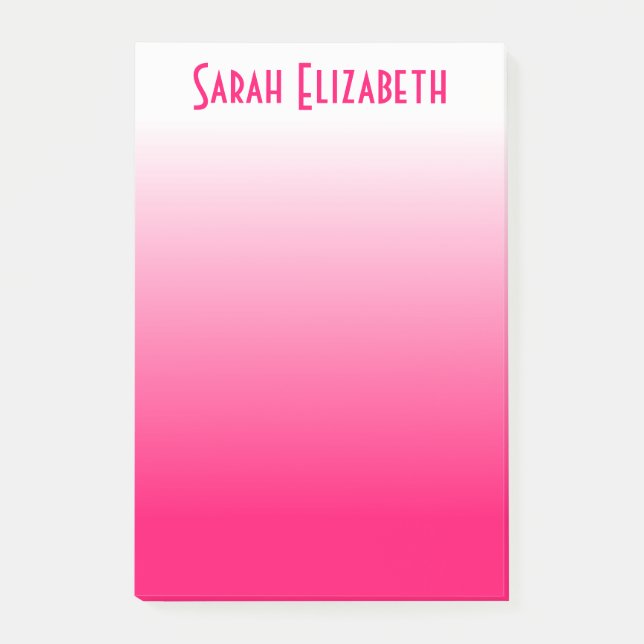 Post-it® Ombre personnalisé rose vif à blanc (Devant)