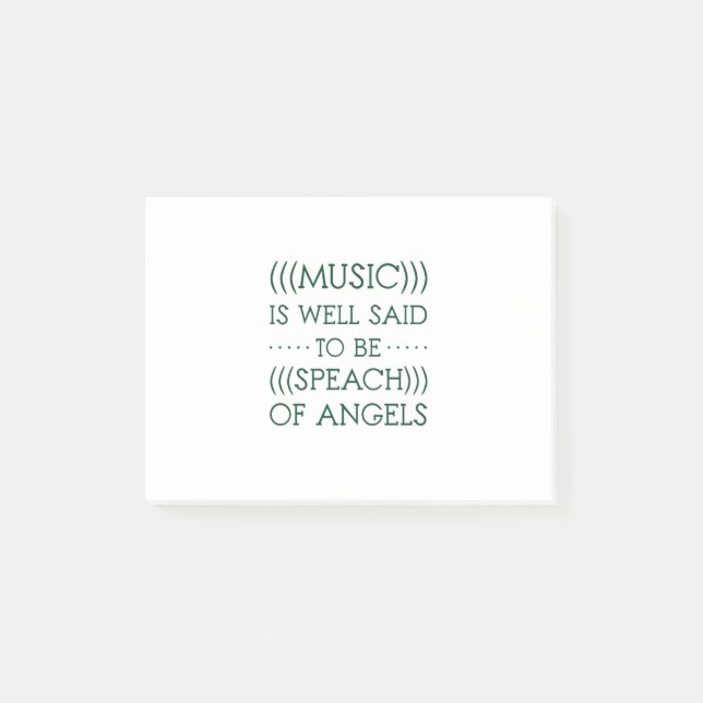 Post-it® On Dit Que La Musique Est D'Angles (Devant)