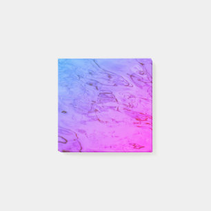 Post-it® Ondulations d'eau Rose Aqua Douce Abstrait
