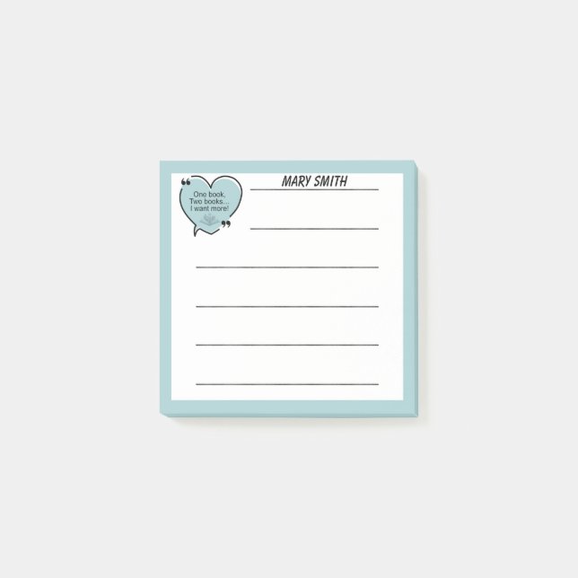 Post-it® One Book, Two Books... I Want More!  (Devant)