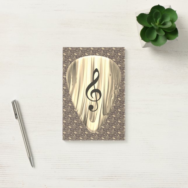 Post-it® Onglet de guitare de notes musicales personnalisée (Bureau)