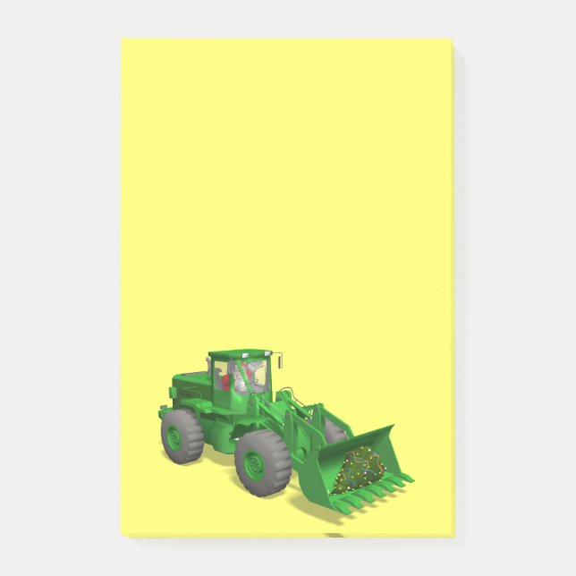 Post-it® Opérateur du bulldozer du Père Noël (Devant)