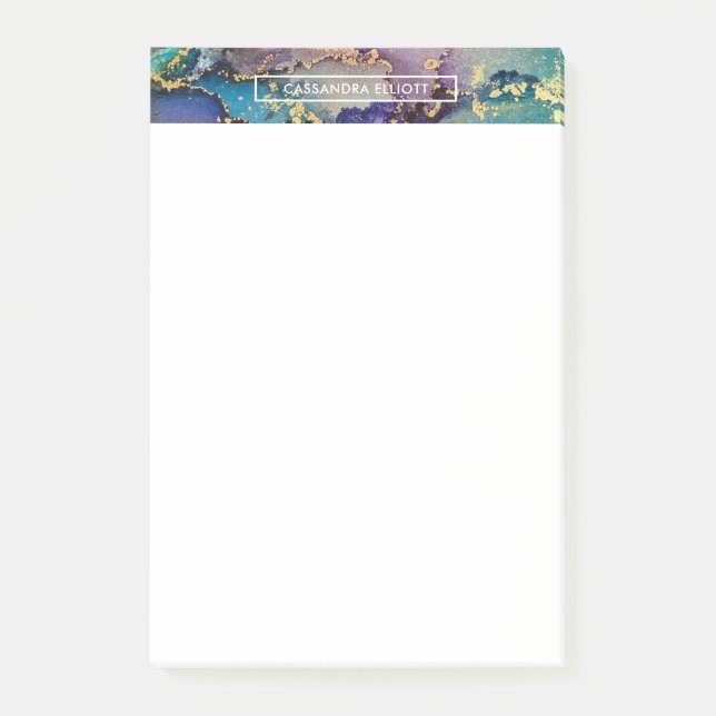 Post-it® Or Art Liquide Abstrait Encre Alcoholique Or Multi (Devant)