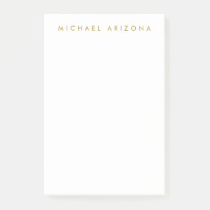 Post-it® Or & Blanc Minimaliste Simple Moderne