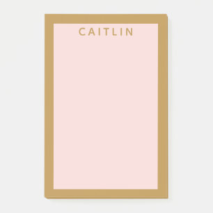 Post-it® Or personnalisé et rose pâle