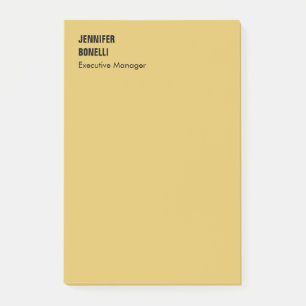 Post-it® Or professionnel minimaliste couleur or moderne