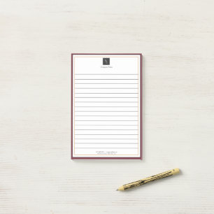 Post-it® Or rouge moderne avec logo d'entreprise