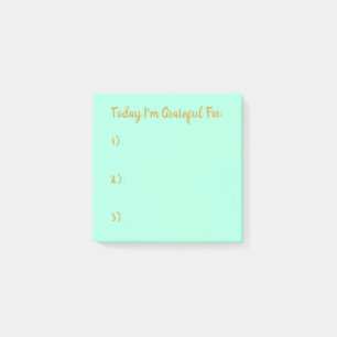 Post-it® Or Simple Sur Gratitude Turquoise Légère