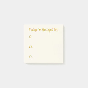 Post-it® Or simple sur le beige clair Gratitude Post-it Not