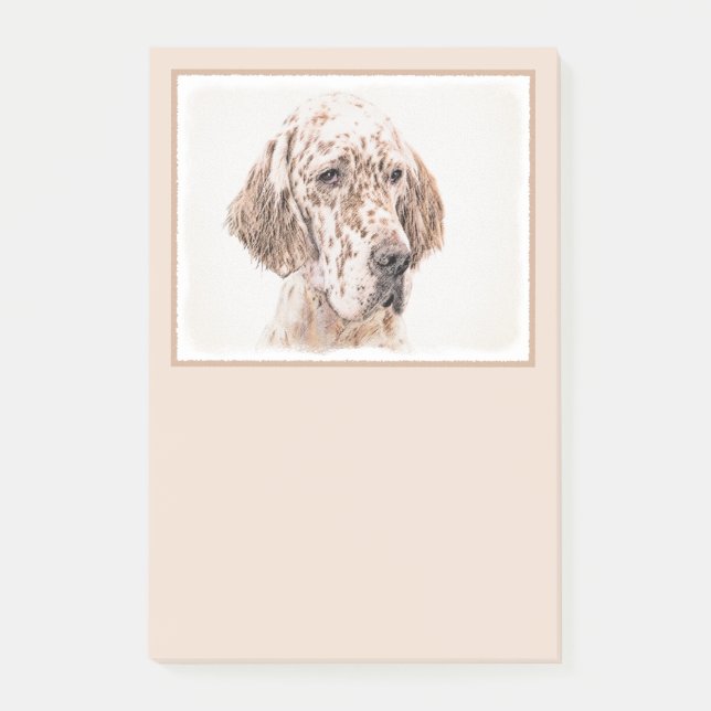 Post-it® Orange Belton Painting Dog Art (Devant)
