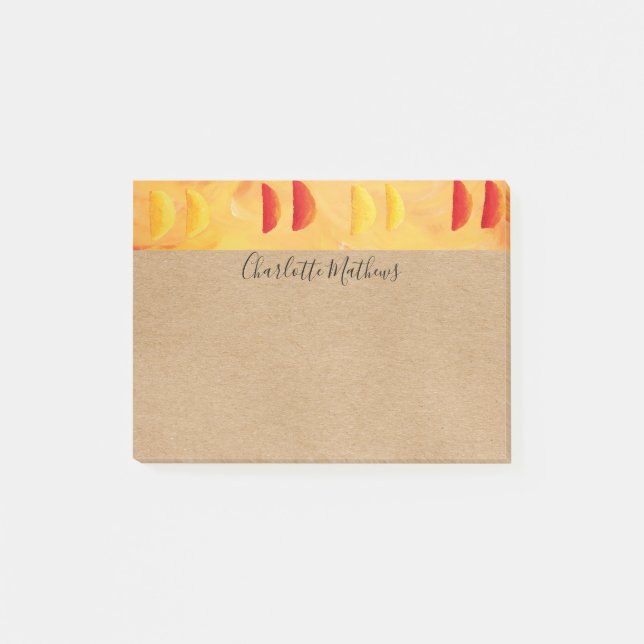 Post-it® Orange et Citrons Personnalisés Rustique (Devant)