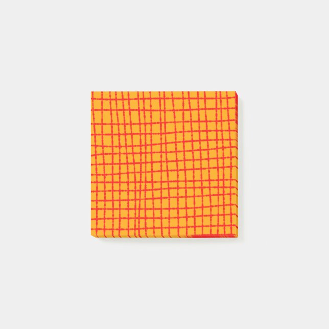 Post-it® Orange gras et rouge Motif élégant (Devant)
