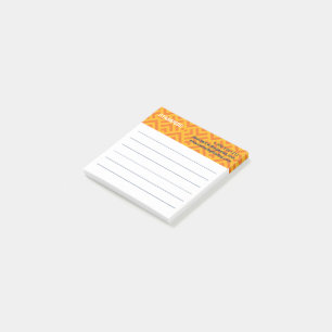 Post-it® Orange Jaune Coloré Damier Chevron