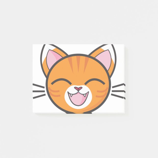 Post-it® Orange Tabby Cat Orange Tabby Tabby Striped Tabby. (Devant)