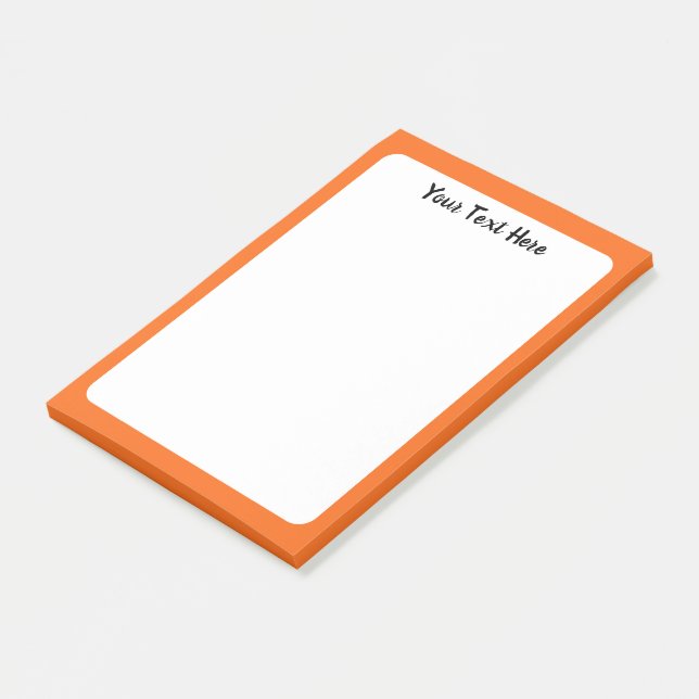 Post-it® Orange Tiger couleur solide personnalisé (Incliné)