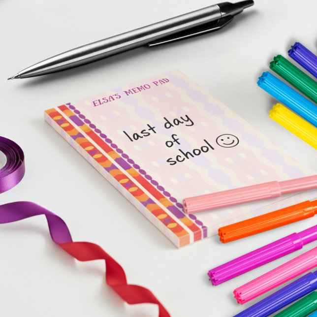 Post-it® Orange violet rétro (Fun brightly colored retro orange and purple post-it-note that you can customize.)