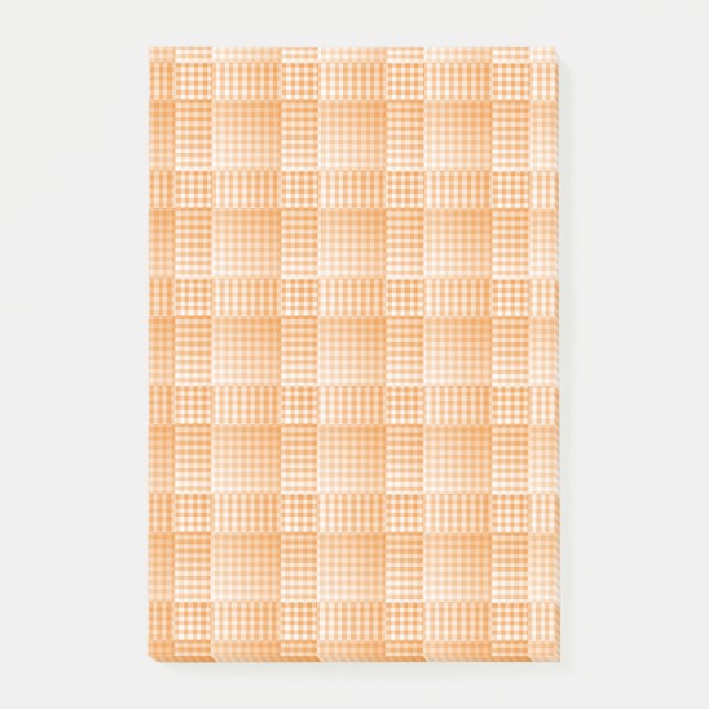 Post-it® Orange White Checker Abstract Pattern (Devant)