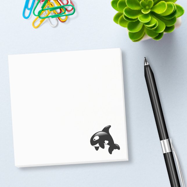 Post-it® Orca Whale en blanc (Créateur téléchargé)