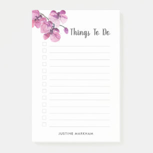 Post-it® Orchidée Plum Personnalisée À Faire Liste