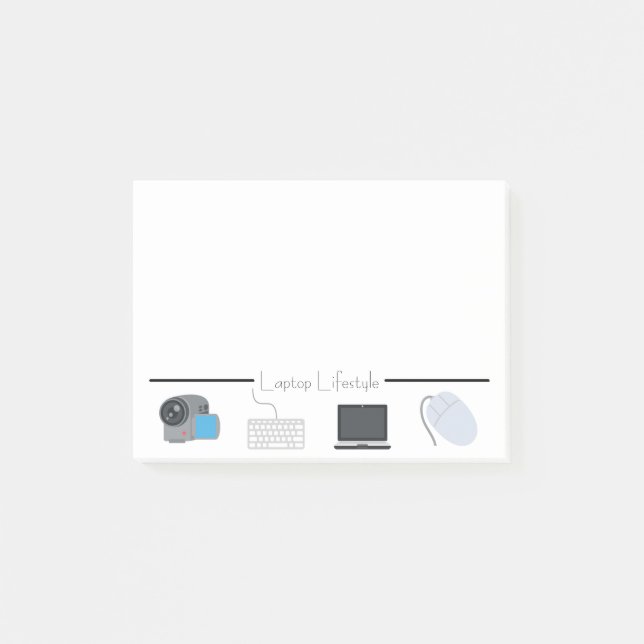 Post-it® Ordinateur portable mode de vie Emojis (Devant)