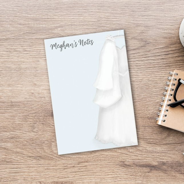 Post-it® Organisateur de mariage moderne robe de mariée vin (Créateur téléchargé)