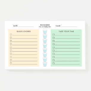 Post-it® Organisateur quotidien - Liste des tâches - Corvée