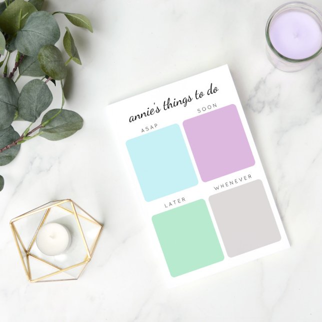 Post-it® Organiser des choses à faire | Nom personnalisé (Créateur téléchargé)