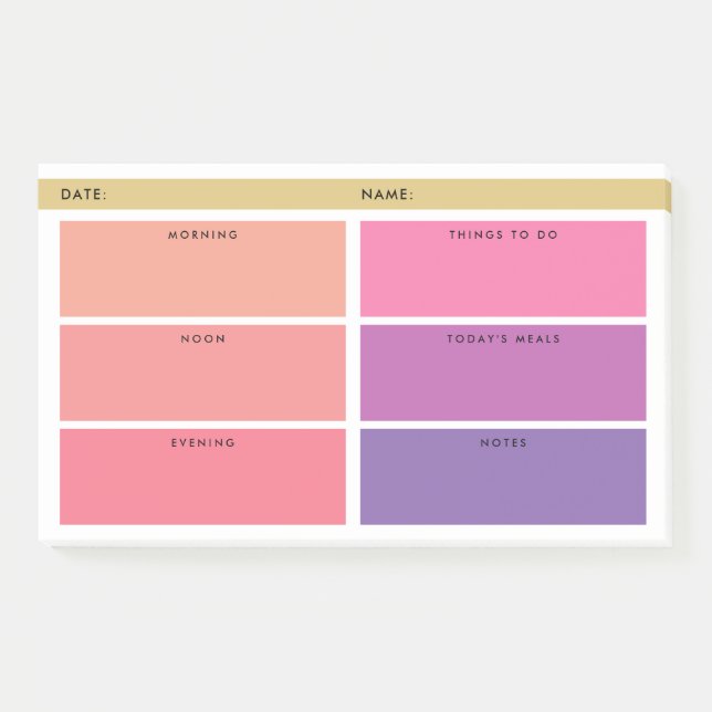 Post-it® Organiseur quotidien aux teintes de rose et de vio (Devant)