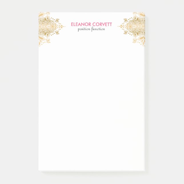 Post-it® Ornement en dentelle d'or (Devant)