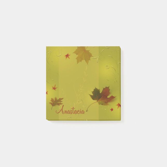 Post-it® Ornements de feuille d'automne - notes de (Devant)