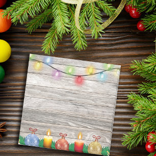 Post-it® Ornements rustiques de Noël sur bois de campagne