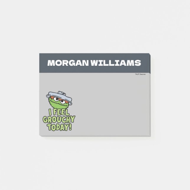 Post-it® Oscar le Grouch | Je me sens grognon | Ajouter un  (Devant)