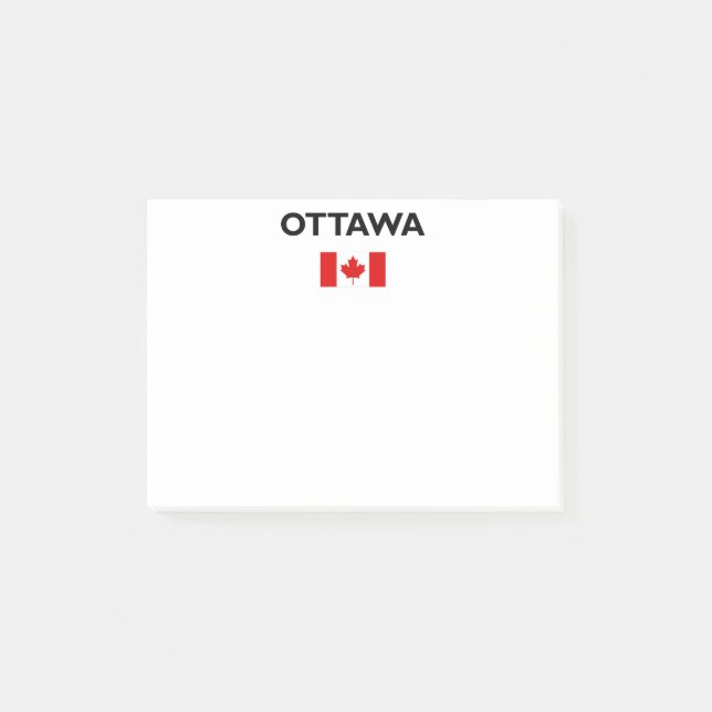 Post-it® Ottawa Canada Drapeau canadien couleur claire (Devant)