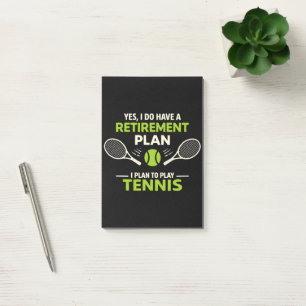 Post-it® Oui, j'ai un plan de retraite Tennis