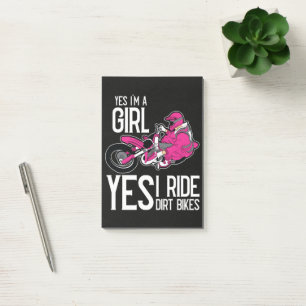 Post-it® Oui je suis une fille oui je conduis un vélo tout