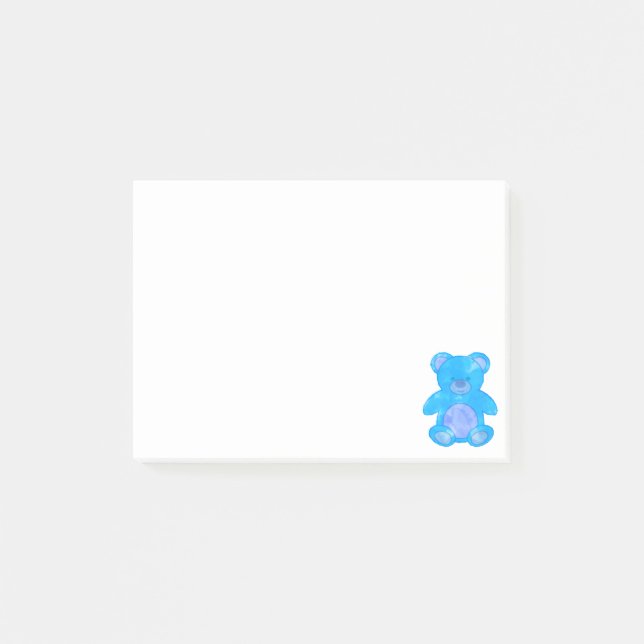 Post-it® Ours Bébé Bleu Cute Personnalisé (Devant)