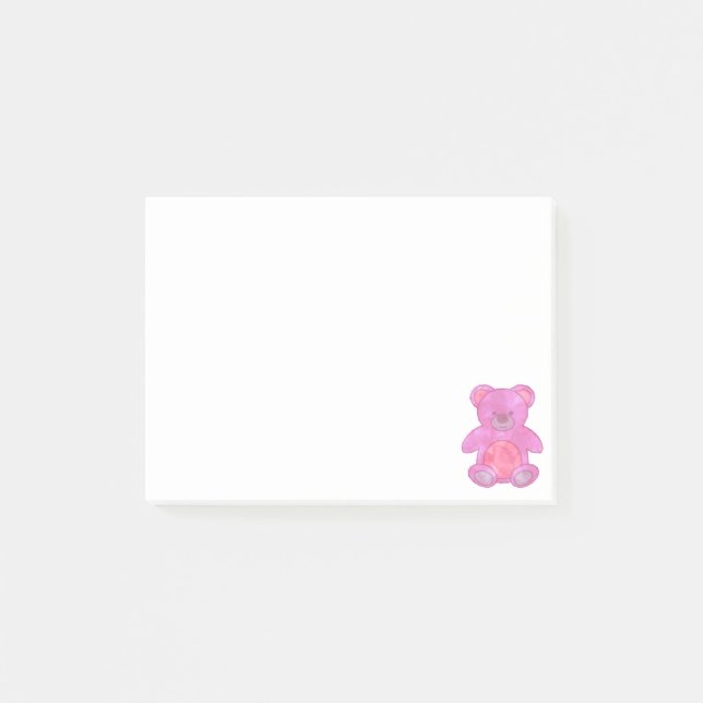 Post-it® Ours Bébé Rose Cute Personnalisé (Devant)