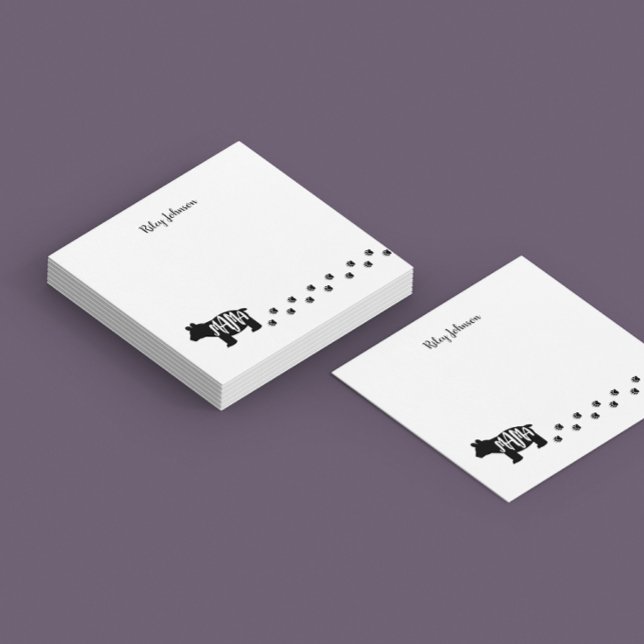 Post-it® Ours de maman noir et blanc Personnalisé (Créateur téléchargé)