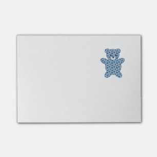 Post-it® Ours de nounours modelé par bleu mignon