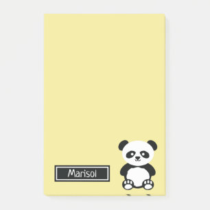Post-it® Ours de panda personnalisé Enfants d'animaux Kawai