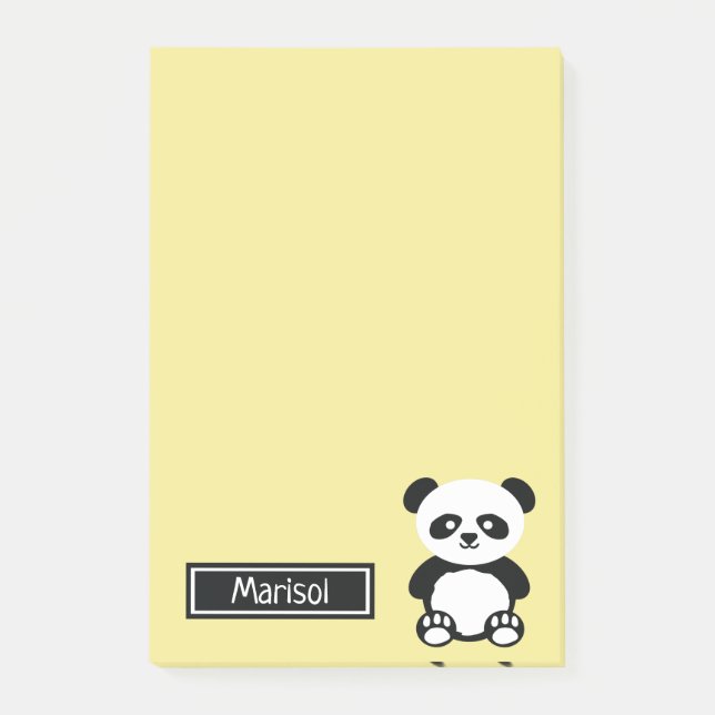 Post-it® Ours de panda personnalisé Enfants d'animaux Kawai (Devant)