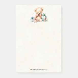 Post-it® Ours en peluche mignonne avec cadeaux de Noël