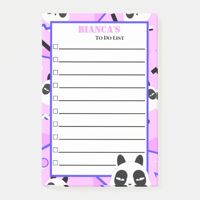 Post-it® Ours en peluche violet Peekaboo (Devant)
