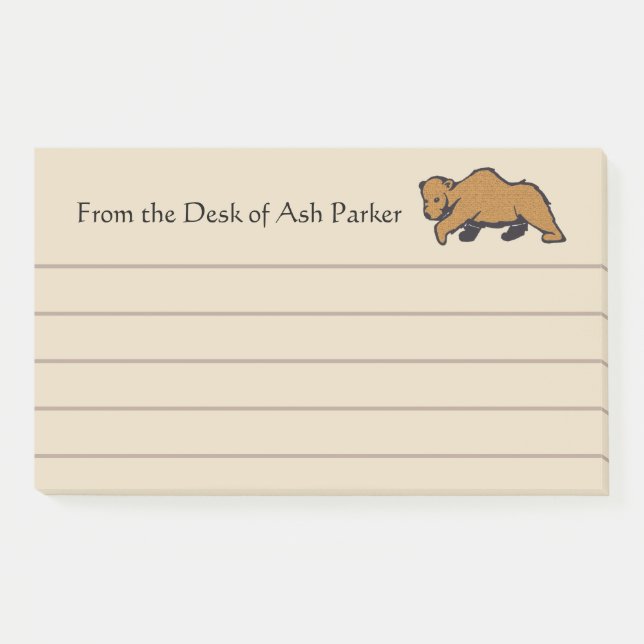 Post-it® Ours grizzli Russe (Devant)